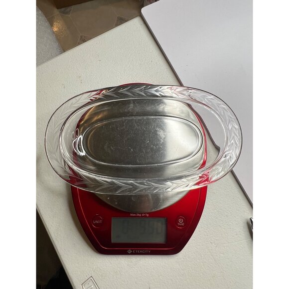 Fostoria Holly Clear 8” Oval Glass Pickle Dish Serving Platter With Etched Leaf - Picture 7 of 9